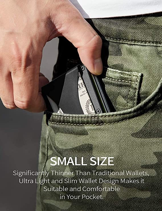 Dubkart Wallets Slim Metal Credit Card Holder Money Wallet with Clip