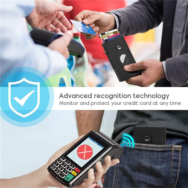 Dubkart Wallets Smart Air Tag Wallet Card Holder (Black)