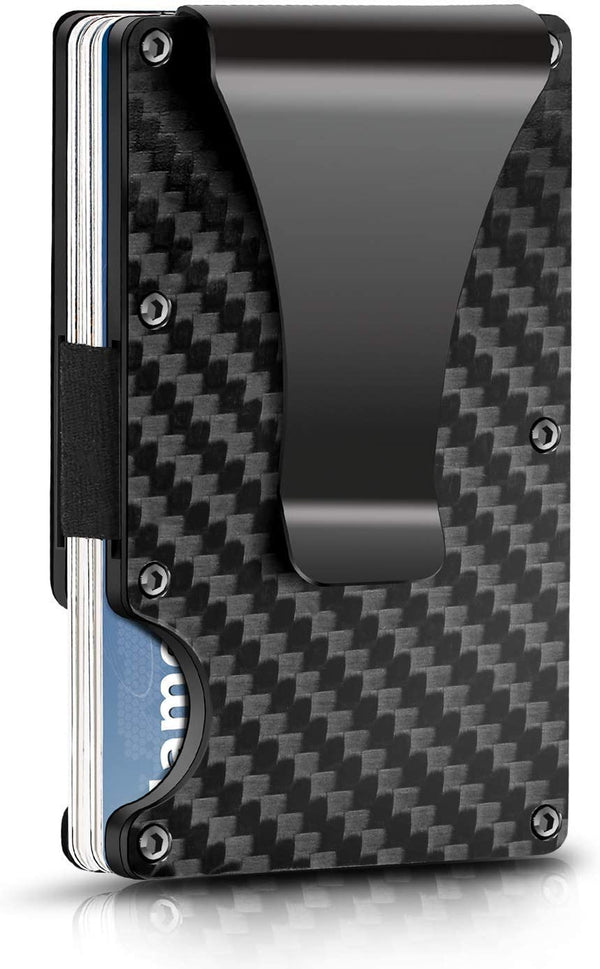 Dubkart Wallets Thin Metal RFID Wallet Blocking Card Money Wallet Carbon Fiber