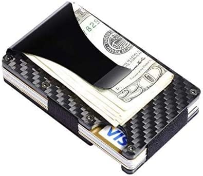 Dubkart Wallets Thin Metal RFID Wallet Blocking Card Money Wallet Carbon Fiber