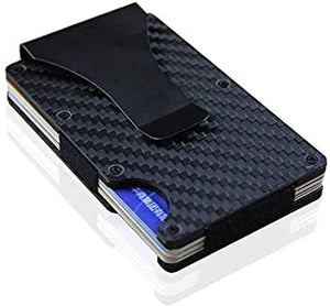 Dubkart Wallets Thin Metal RFID Wallet Blocking Card Money Wallet Carbon Fiber