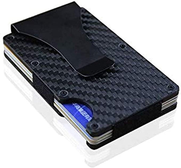 Dubkart Wallets Thin Metal RFID Wallet Blocking Card Money Wallet Carbon Fiber