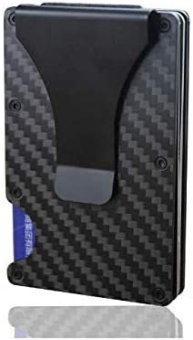Dubkart Wallets Thin Metal RFID Wallet Blocking Card Money Wallet Carbon Fiber