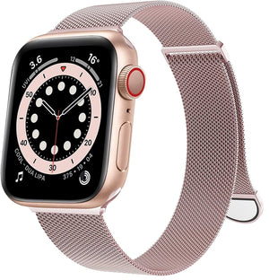 Dubkart Watch Bands Apple Watch Metallic Magnetic Band for 38mm / 40mm / 41mm (Pink Rose Gold)