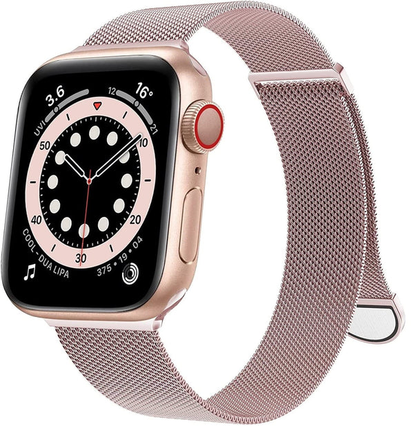 Dubkart Watch Bands Apple Watch Metallic Magnetic Band for 38mm / 40mm / 41mm (Pink Rose Gold)