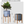 Dubkart Wood Frame Flower Plant Pot Set White 30 cms