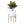 Dubkart Wood Frame Flower Plant Pot Set White 30 cms