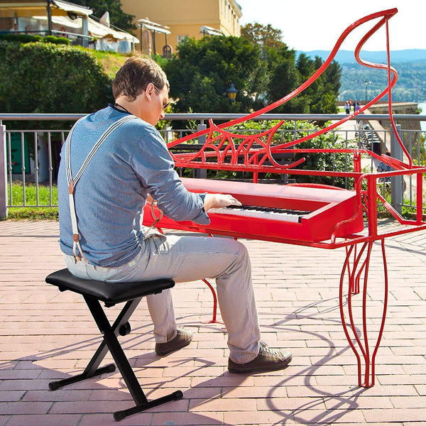 Dubkart X-Style Foldable Bench Stool for Piano Keyboard