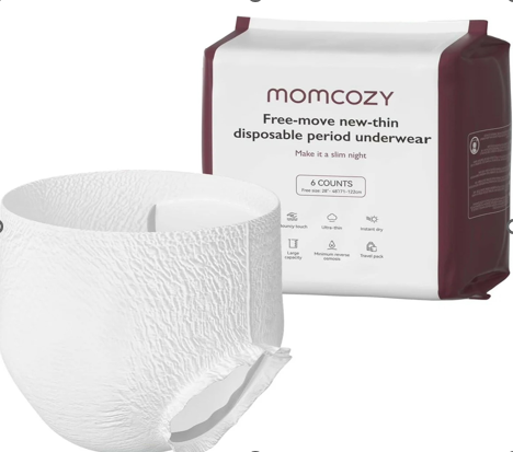 Momcozy Postpartum Underwear Leak-Proof Briefs with Pad 6pcs