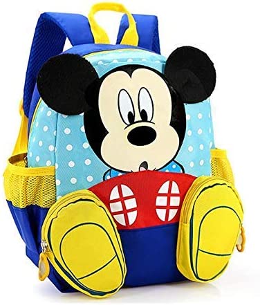 Kid's Cartoon Mickey Mouse Kindergarten School Backpack Waterproof Shoulder Bag